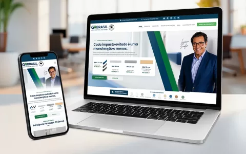 Site de G9 Brasil apresentado em notebook e celular